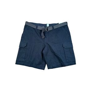 Faded Glory bkack Cargo Shorts with‎ Belt Men's Casual Summer Wear Size 46